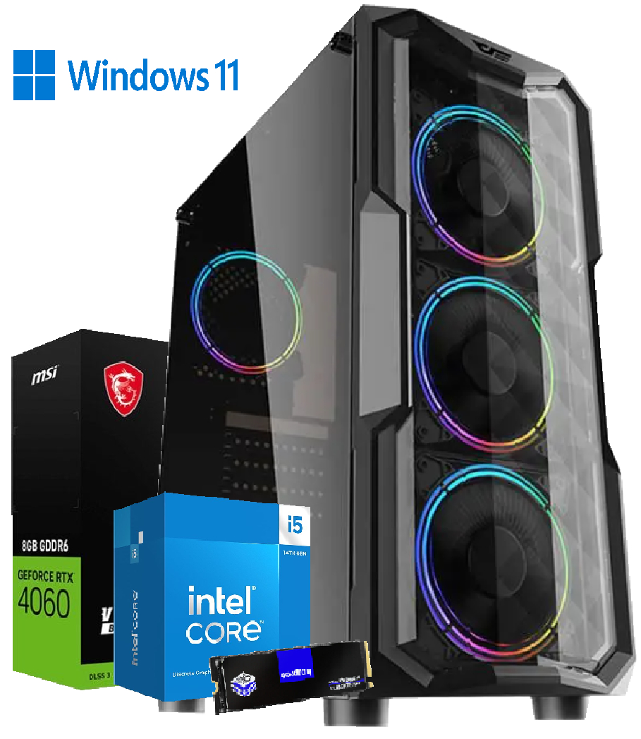 Počítač I5 14400F Rtx 4060 8GB 16GB DDR4 480GB M.2 WIN11