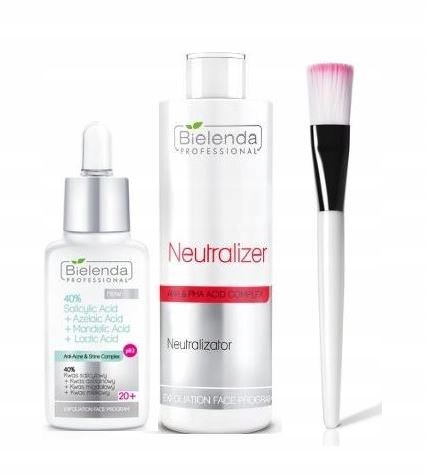 BIELENDA KWAS SALICYLOWY 40%+NEUTRALIZATOR+PĘDZEL