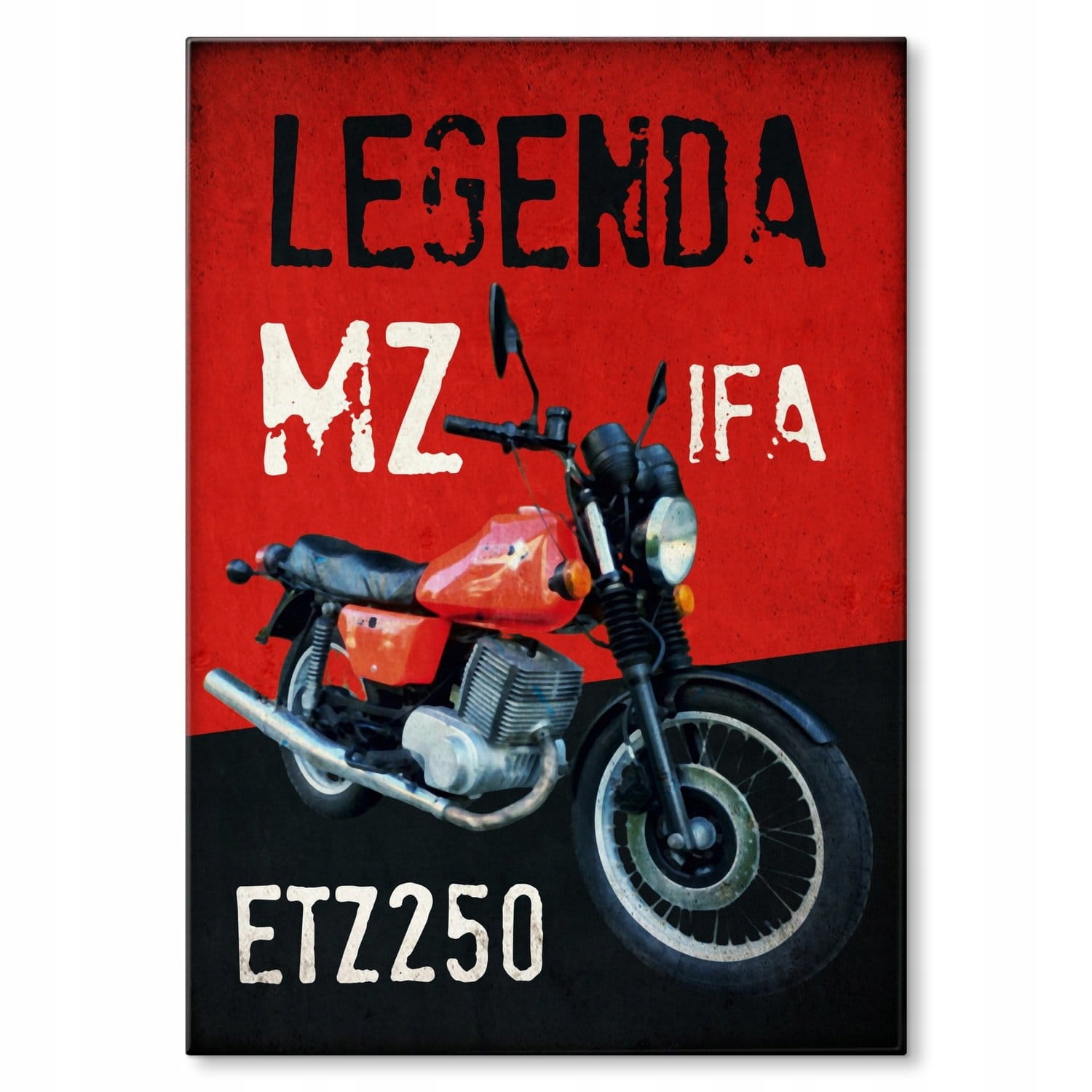Kovový Plech Obraz Motor Mz Etz Velký Dárek