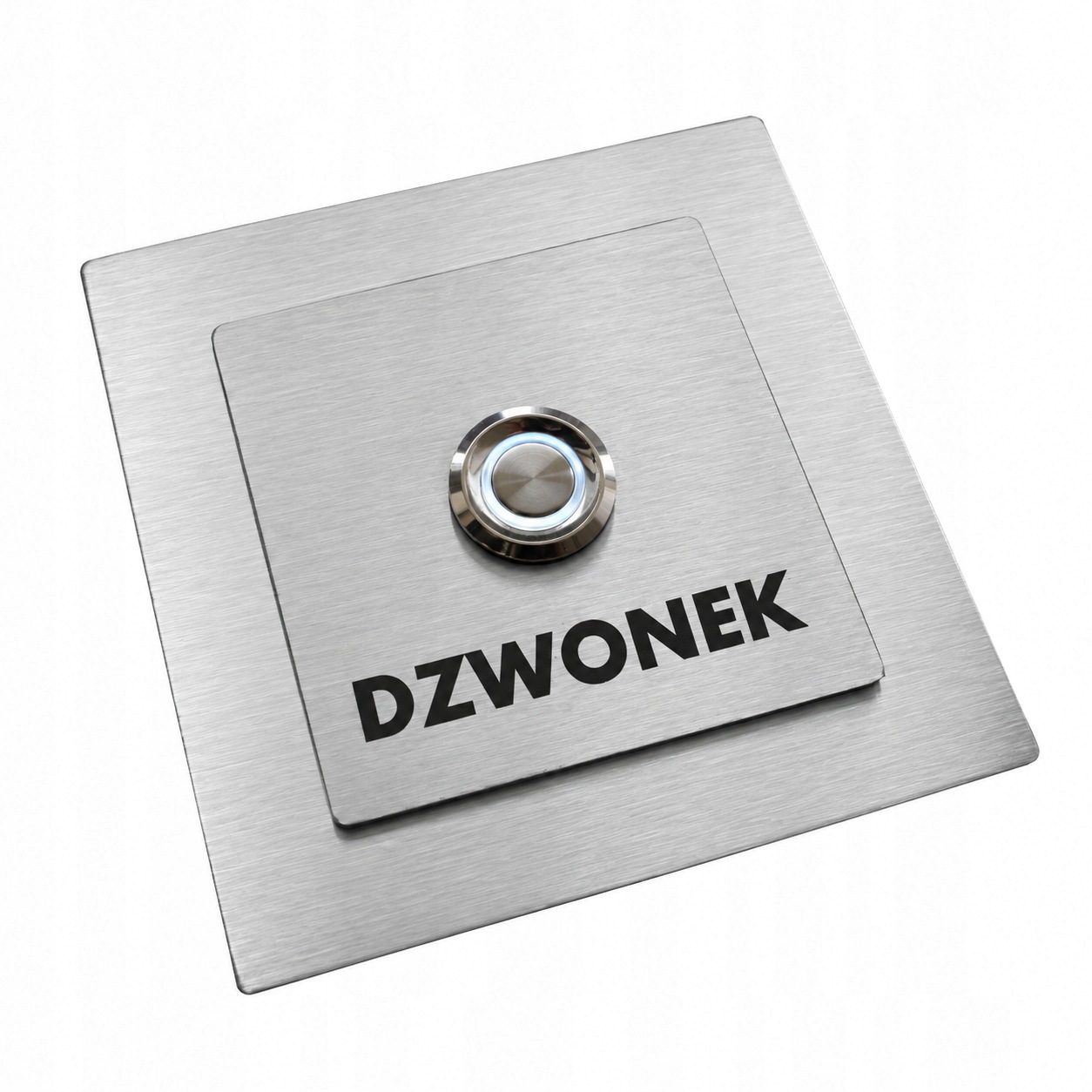 Tlačítko zvonku domofonu Kovové Led 9/12/24/230V 10x10 Inox nerezové