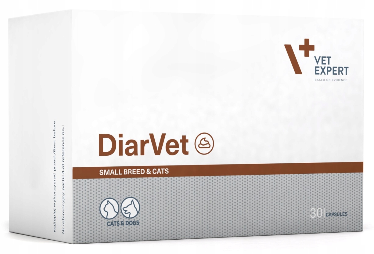 VetExpert Diarvet Small Breed&Cats preparat na biegunke 30 kapsułek