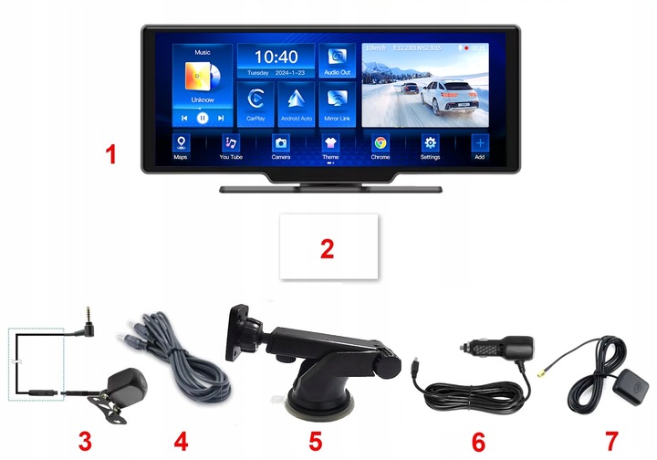 Radio Ekran Stacja CarPlay Rejestrator Monitor Nawigacja GPS Kamera Android Marka Home Automation