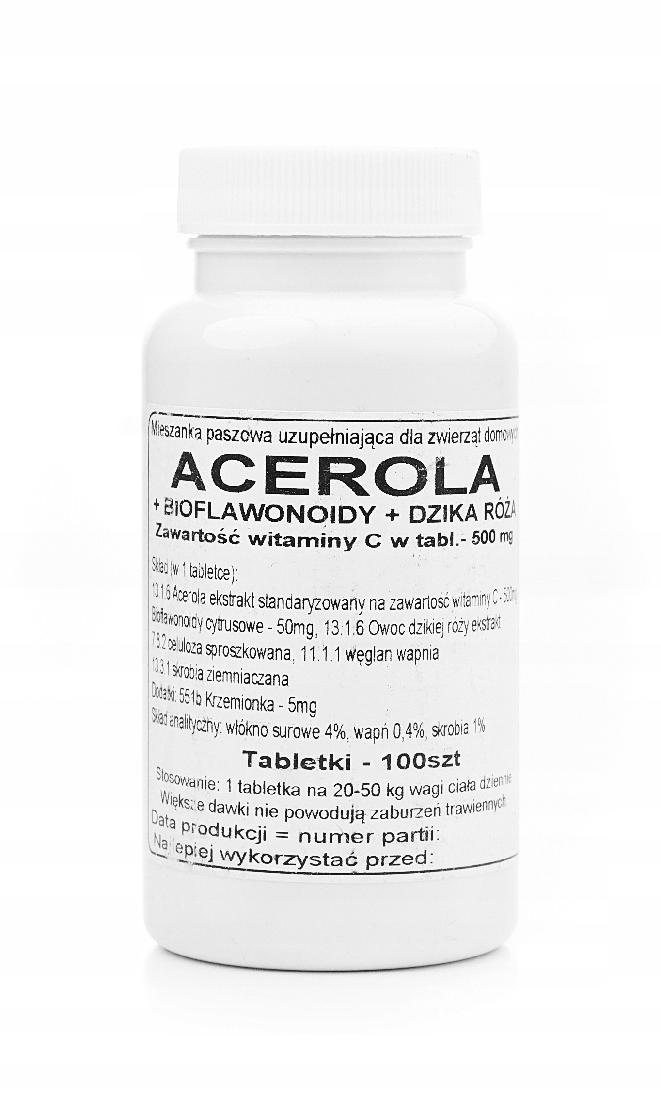 Levně Acerola bioflavonoidy šípková růže 500 mg Podkowa