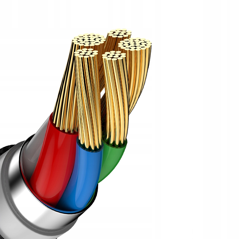 BASEUS KABEL PRZEWÓD ŁADUJĄCY USB-C POWER DELIVERY PD DO MACBOOK QC 3.0 1M Konstrukcja oplot