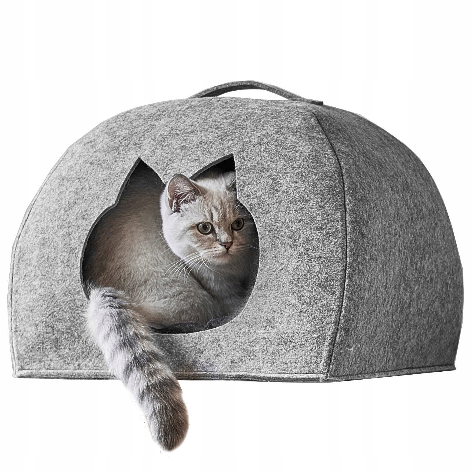 

Domek Legowisko Dla Kota szary filc 45x38 Zeller