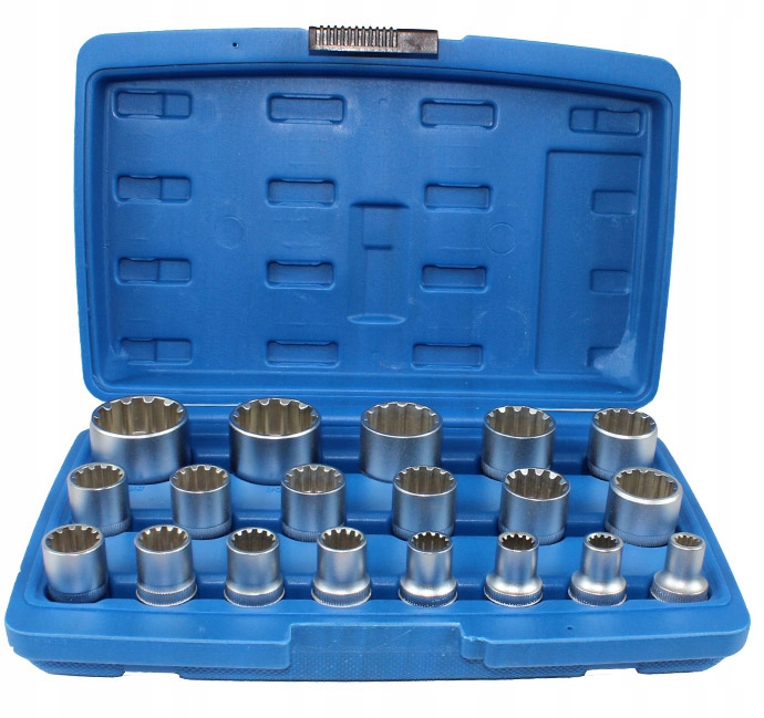 ZESTAW NASADEK 1/2'' NASADKI SPLINE 12-KĄT 19 EL