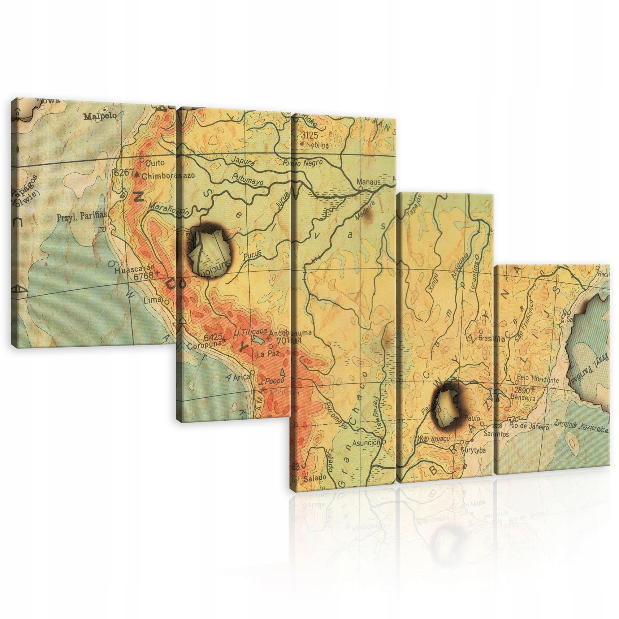 Obraz 170x100 Stará vintage mapa retro kartografia geografia cestovanie