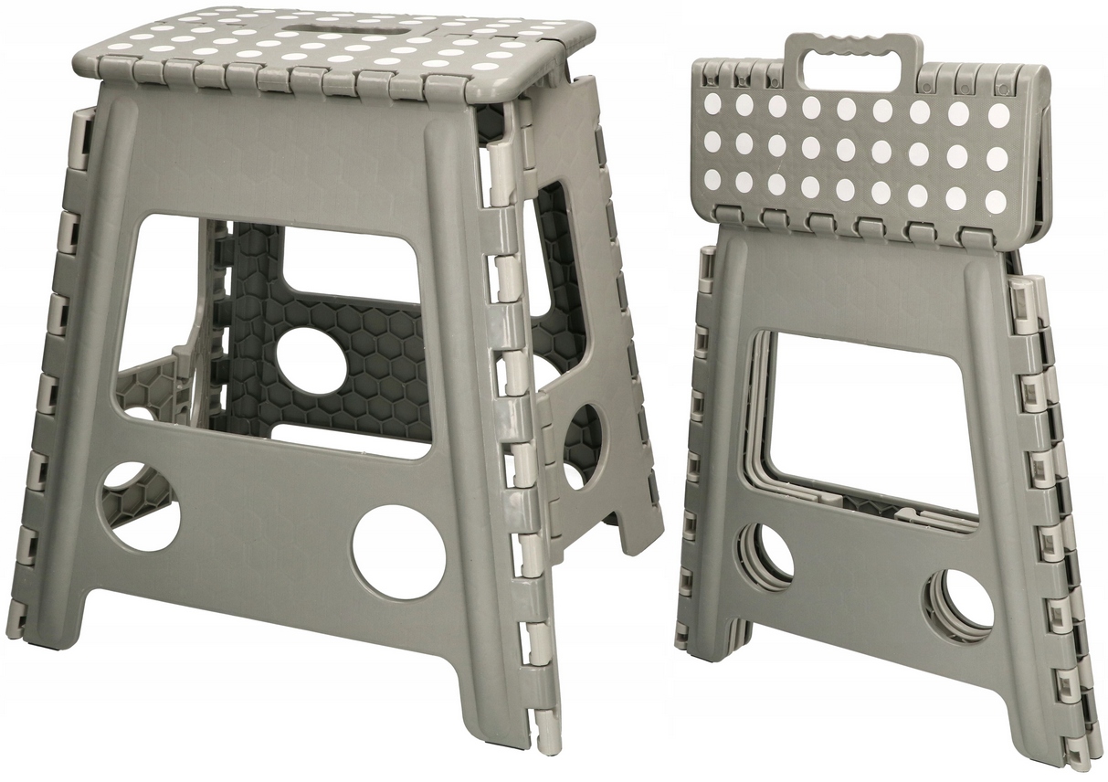 Taboret stołek PODEST SKŁADANY ROZKŁADANY szary