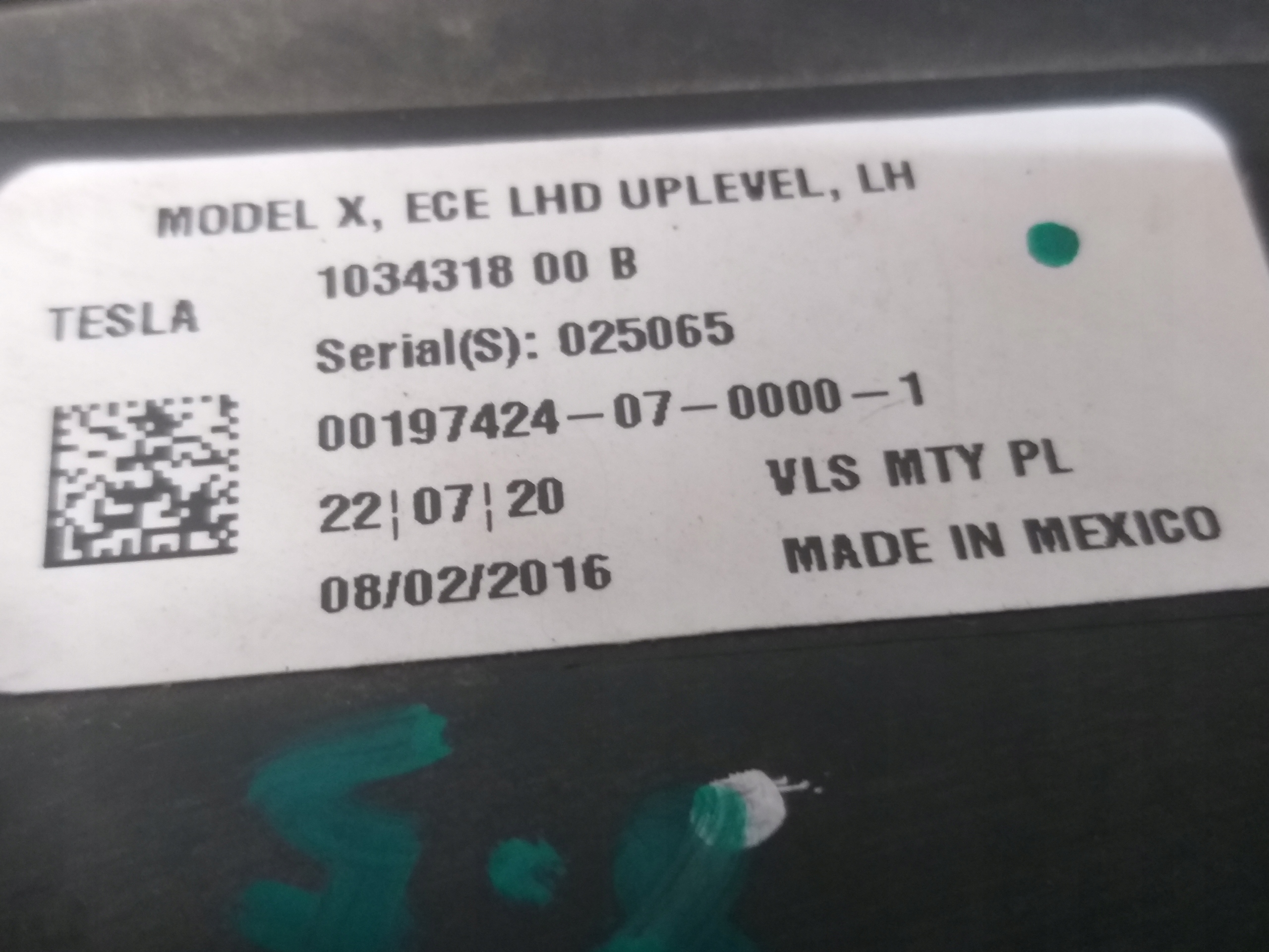 light front left TESLA X FULL LED 1034318 00 B
