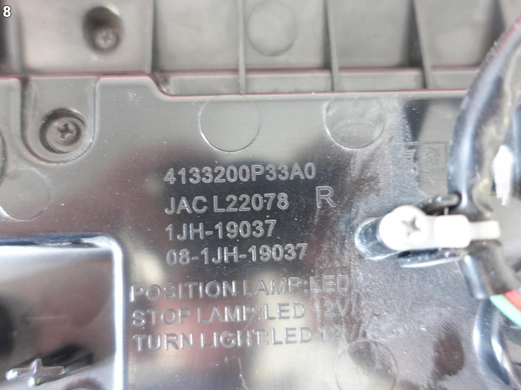JAC T9 Ute HUNTER 21- light LED right rear part EUROPA