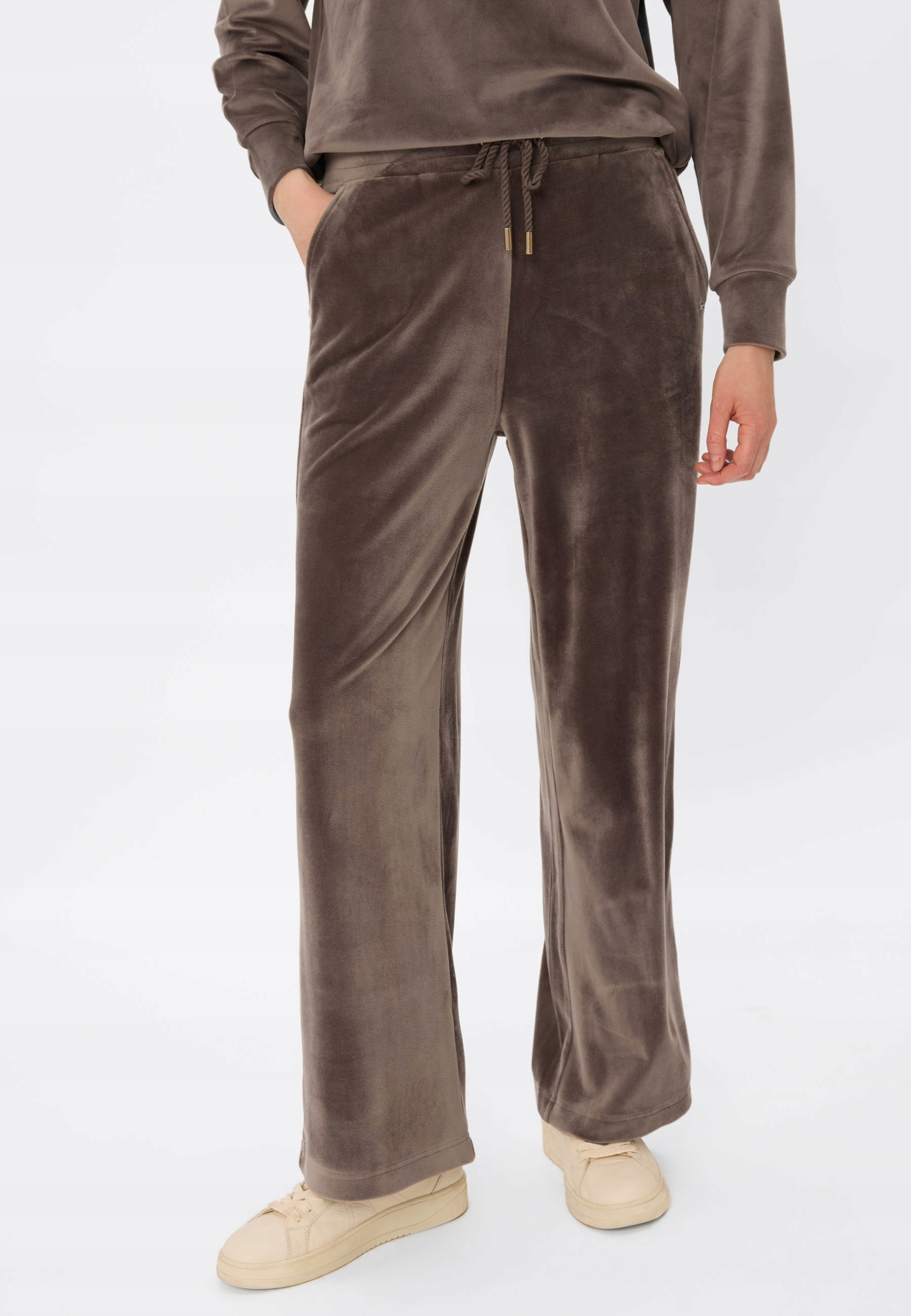 Dámské Velurové Tepláky Hnědé Volcano N-case XL