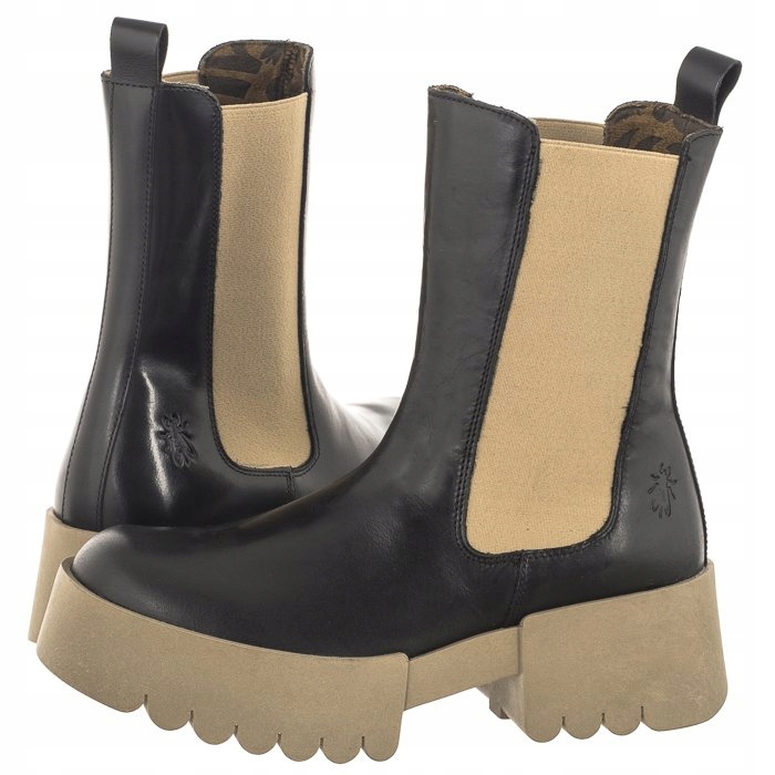 Boty Kotníkové Boty Fly London Erel Rug P145007001 Černé