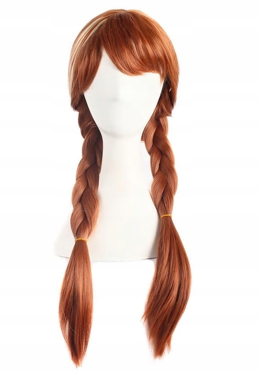 PERUKA ANNA WŁOSY RUDE WARKOCZE STRÓJ PRZEBRANIE Marka Hopki