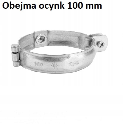 Obejma do rury spustowej rurhak ocynk 100 mm ocynkowana KJG do śruby M8