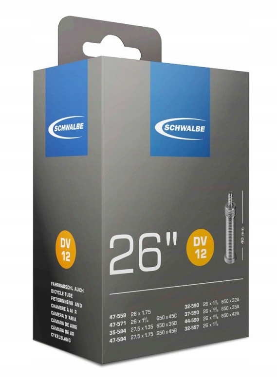 Dętka rowerowa Schwalbe 26 x 1,75 " DV12