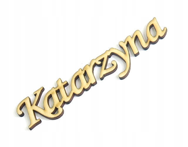 DECOUPAGE IMIĘ IMIONA SKLEJKA 20mm SŁOWO WYRAZ OM