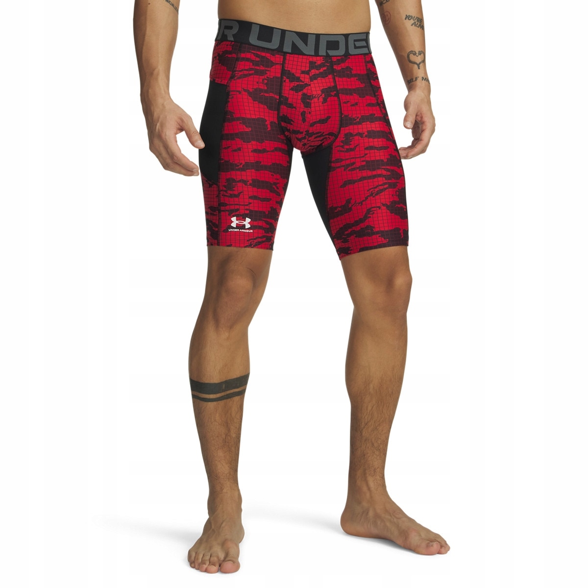 Męskie spodenki treningowe Under Armour Hg Printed Lng Short Czerwony M