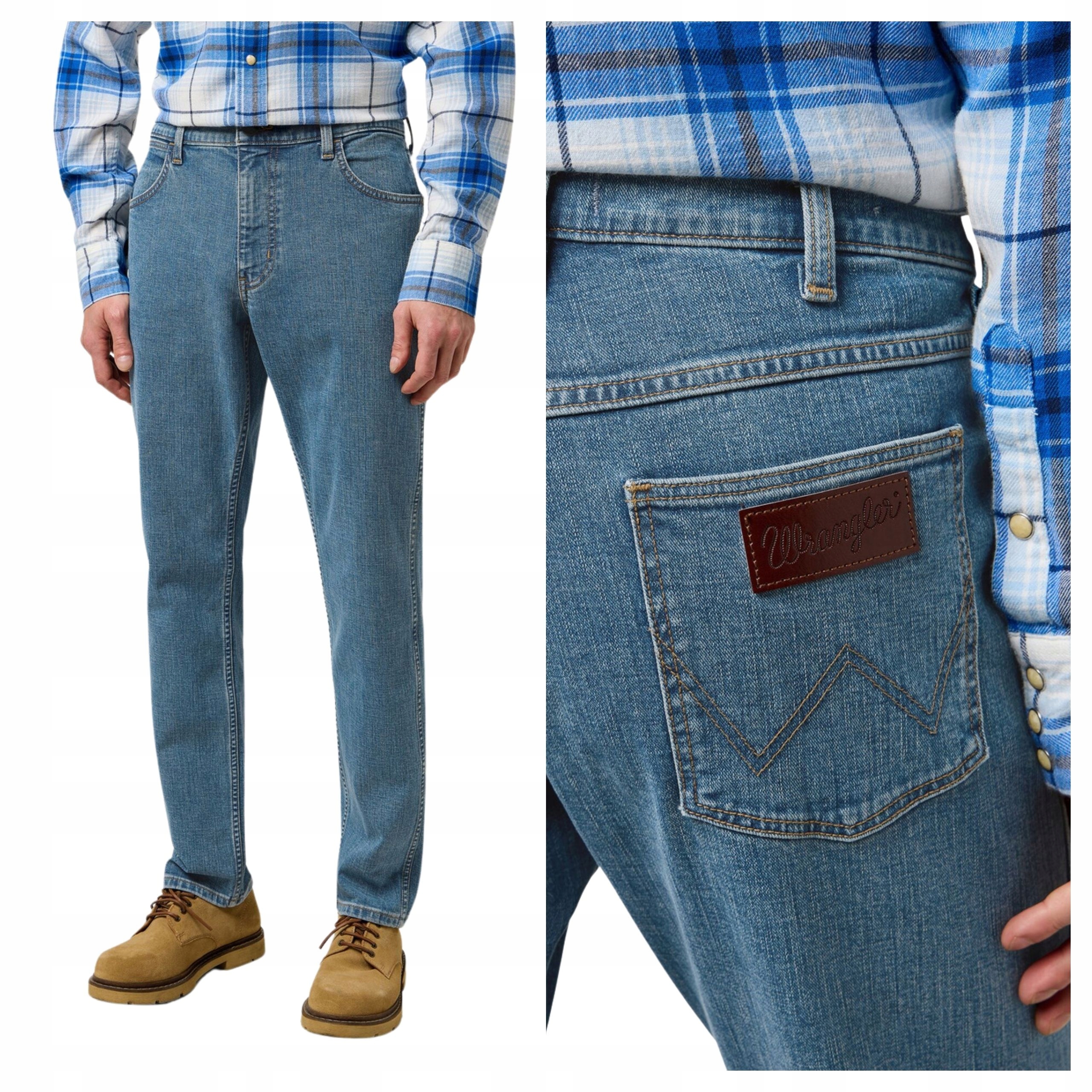 Pánské kalhoty Wrangler Greensboro Jeansové Regular Fit Modré W31 L30
