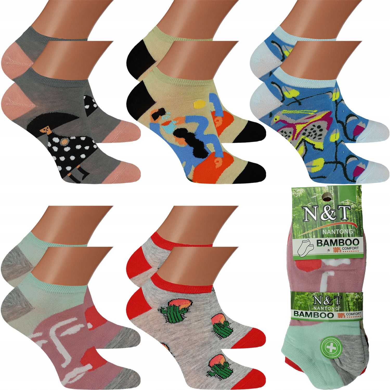 

5x Stopki damskie Skarpetki niskie skarpety 39-42