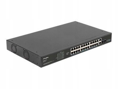 Lanberg Switch rack 19inch RSFE-24P-2C-360 24x 100Mb PoE+ 2x Combo Gigabit