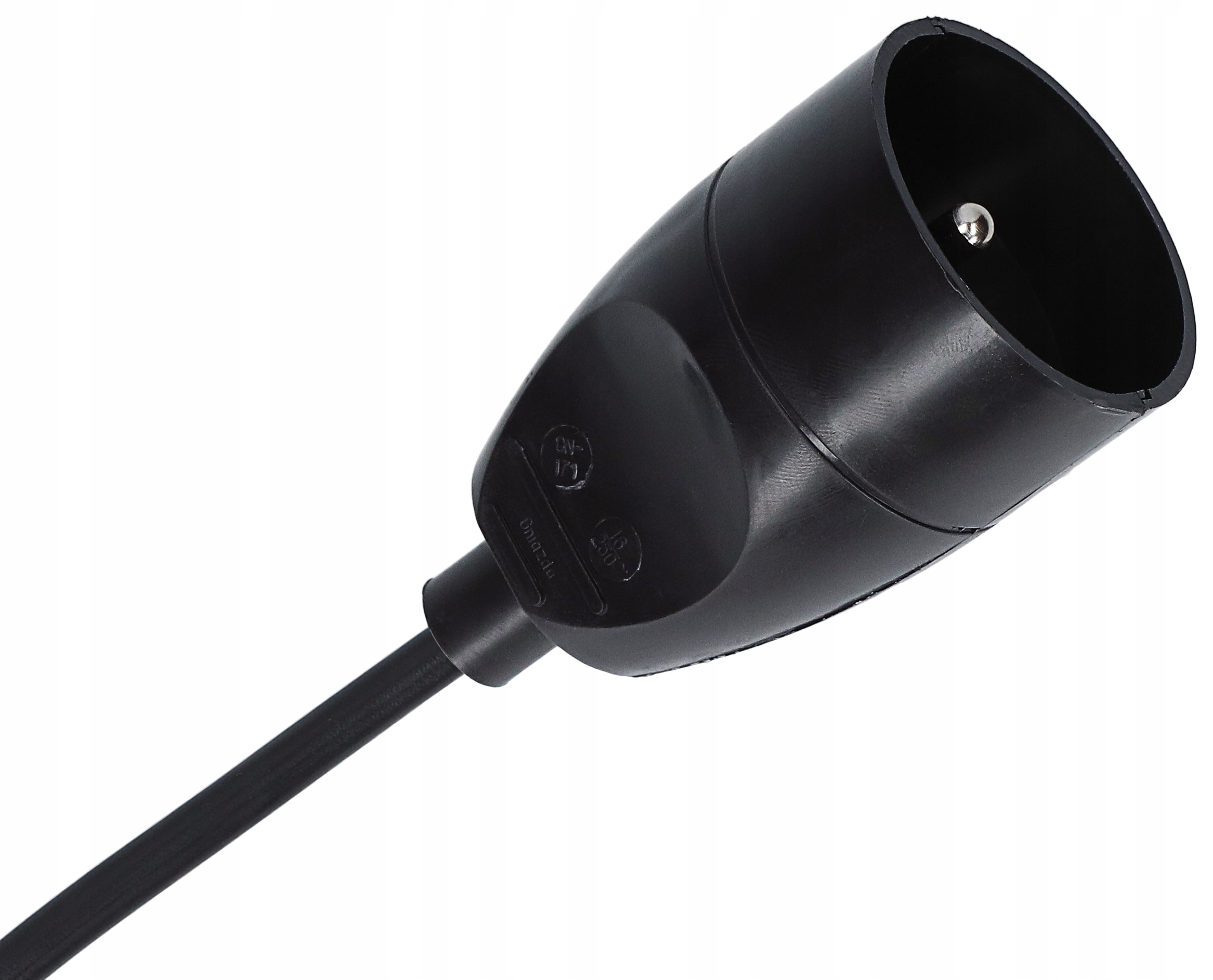 Przedłużacz pojedynczy z uziemieniem 5m czarny Typ pojedynczy