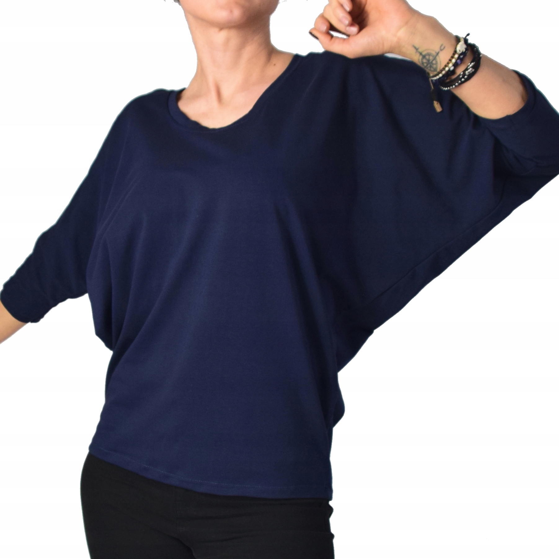 

XL/2XL Elza bluzka nietoperz singiel granat 1366