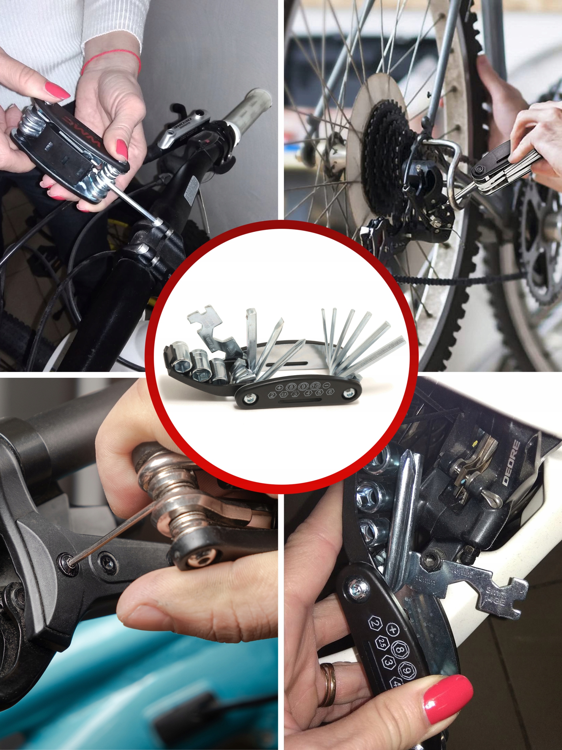 ZESTAW NAPRAWCZY ROWERU DĘTEK KÓŁ ŁATKI KLUCZ 25W1 Model WMC -2525