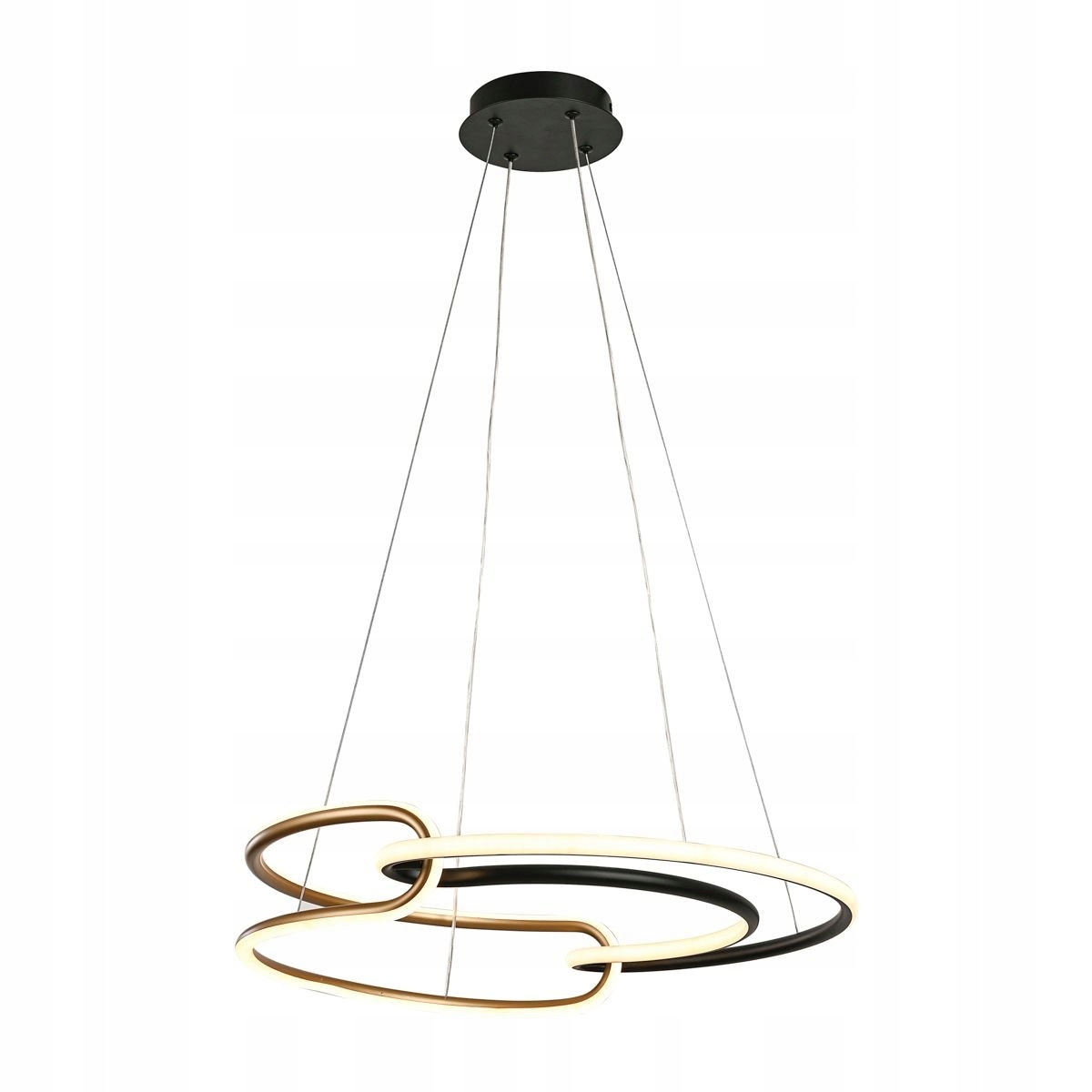 Dizajnová závesná Led lampa 40 W čierno-zlatá Italux