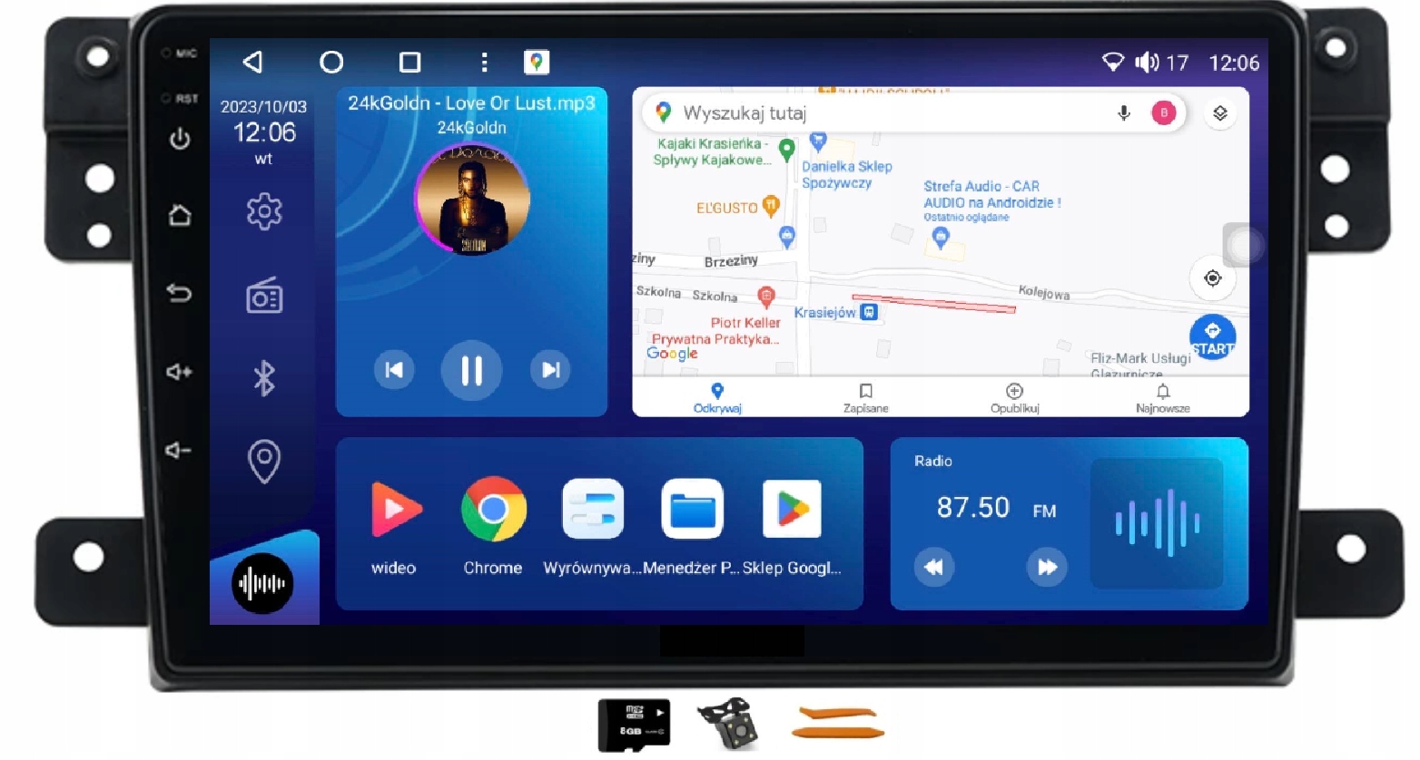 Rádio Android Navigácia M460 Qled Carplay Lte Suzuki Grand Vitara 2 05-14