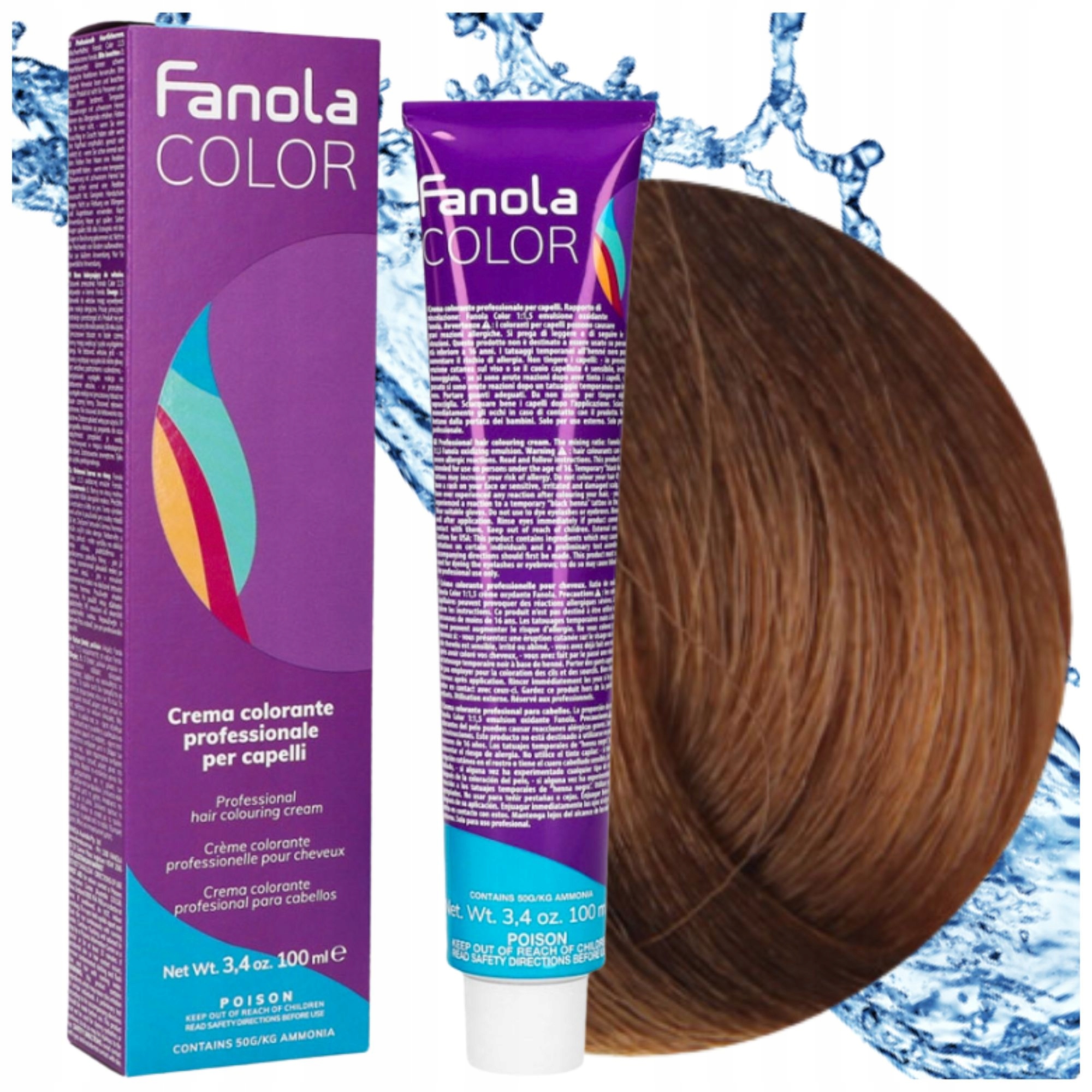 Farba do Włosów Fanola 7.3 Crema Colore Profesjonalna Trwała 100 ML-Zdjęcie-0