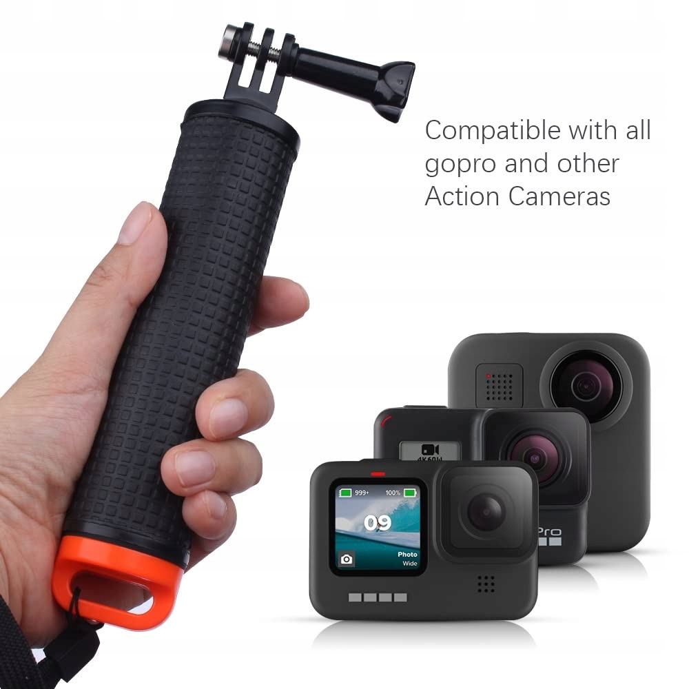 Pływający Uchwyt Grip Do Kamery Sportowej GoPro Hero Podwodny HOUDIAN — miniatura 3