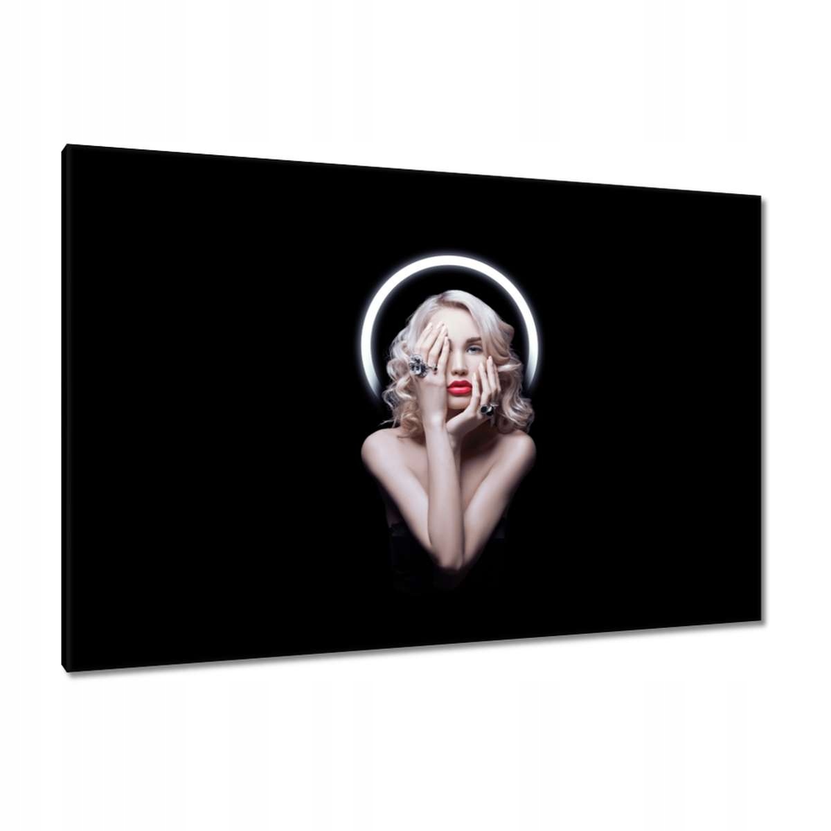Obrazy 120x80 Portrét blondýnky Ústa