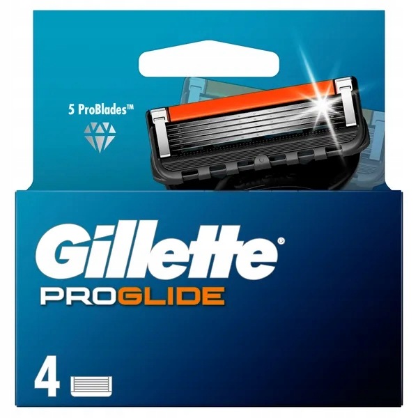 Gillette ProGlide, vyměnitelné náplně, 4 kusy