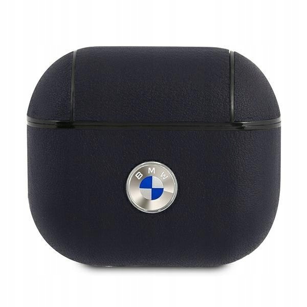 Bmw BMA3SSLNA AirPods 3 cover granatowy/navy Geniune Leather Silver Logo