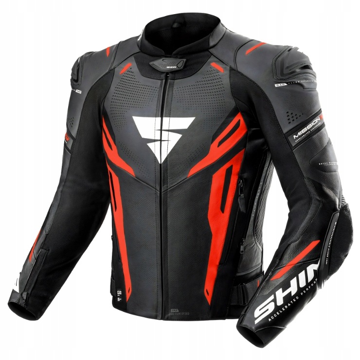 Shima Mission St Men G2 Černá Červená Motocyklová Bunda 54