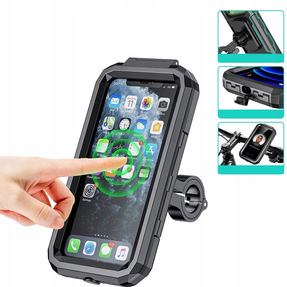 Wodoodporny Uchwyt Rowerowy Motocyklowy Na Telefon Hulajnogę Regulowany