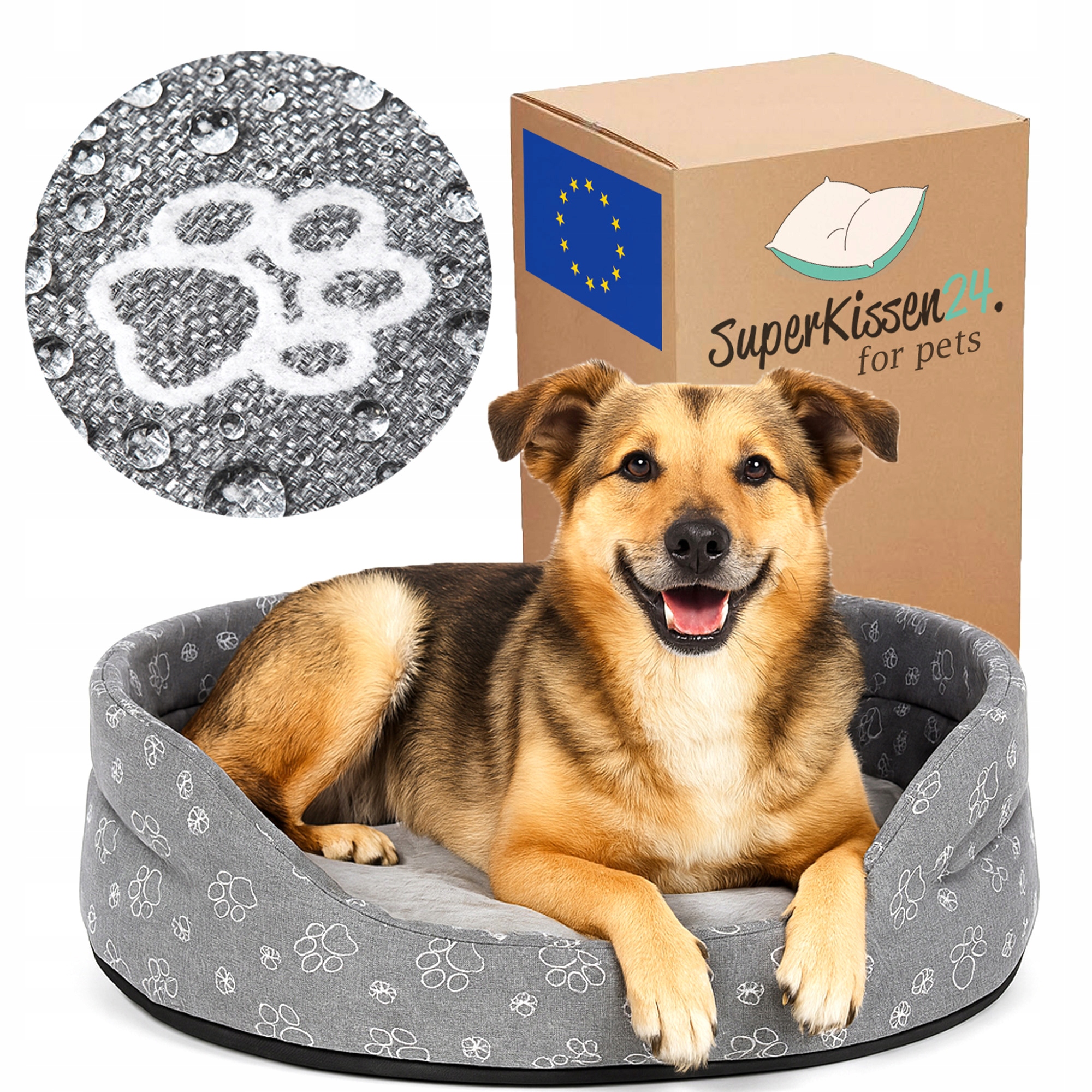 Levně Pelíšek pro psa kočku Standard M kožešina aplikace 3D měkké tlapky Claw