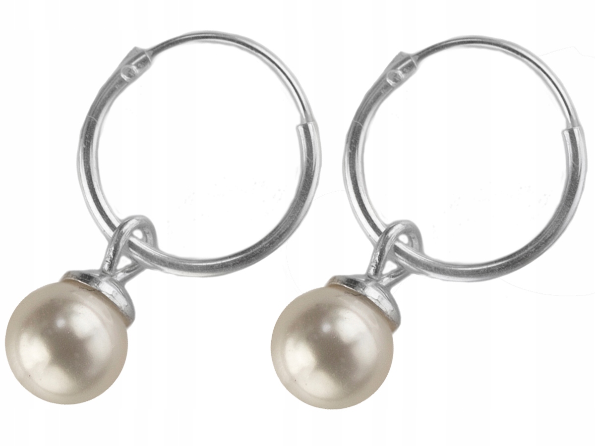 

Versil kolczyki koła 10 mm perły Swarovski Srebro