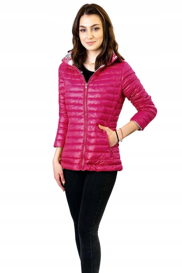 Dámská Oboustranná Bunda 7174 Růžová S (36)
