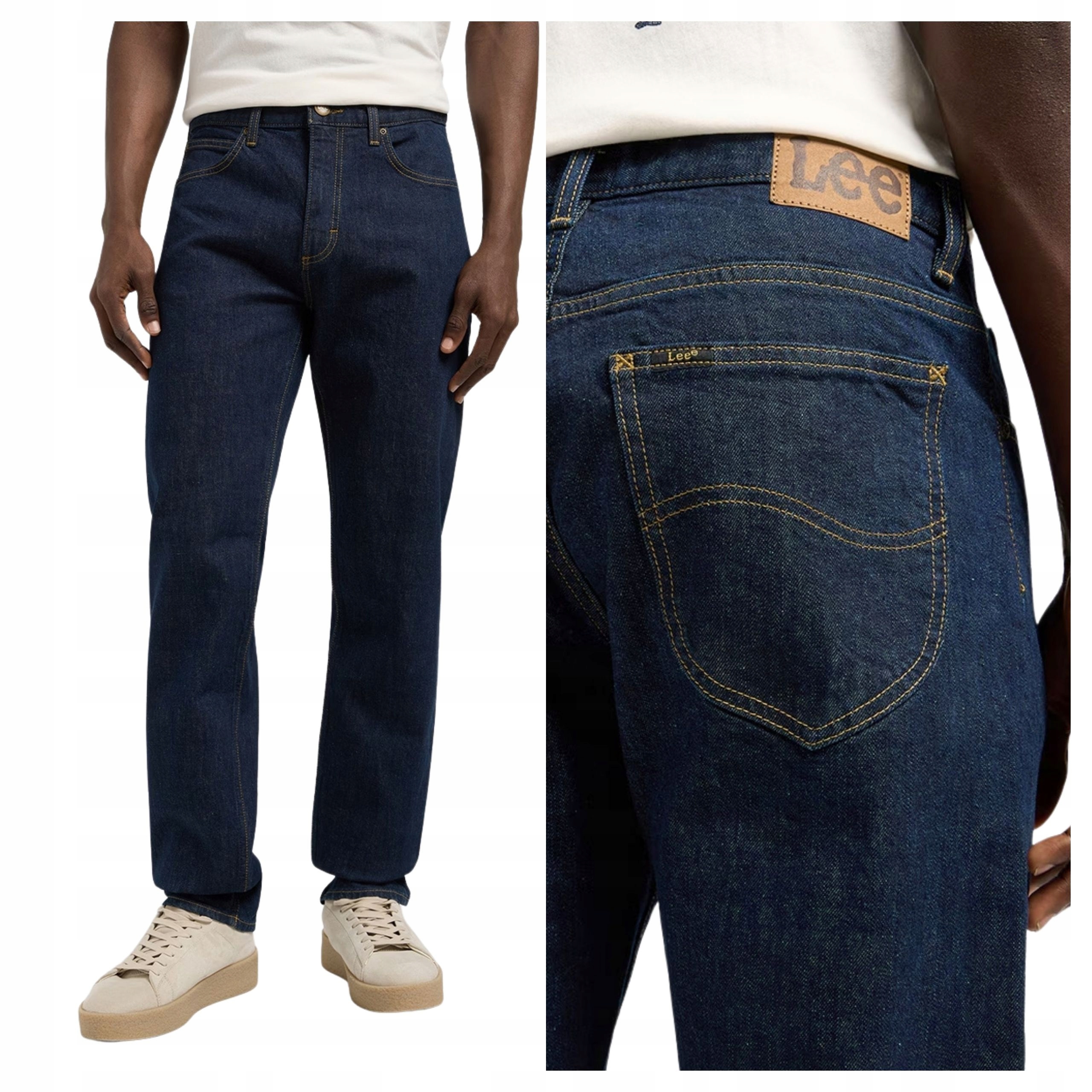 Pánské kalhoty Lee West Regular Džíny Modré Klasické W34 L30