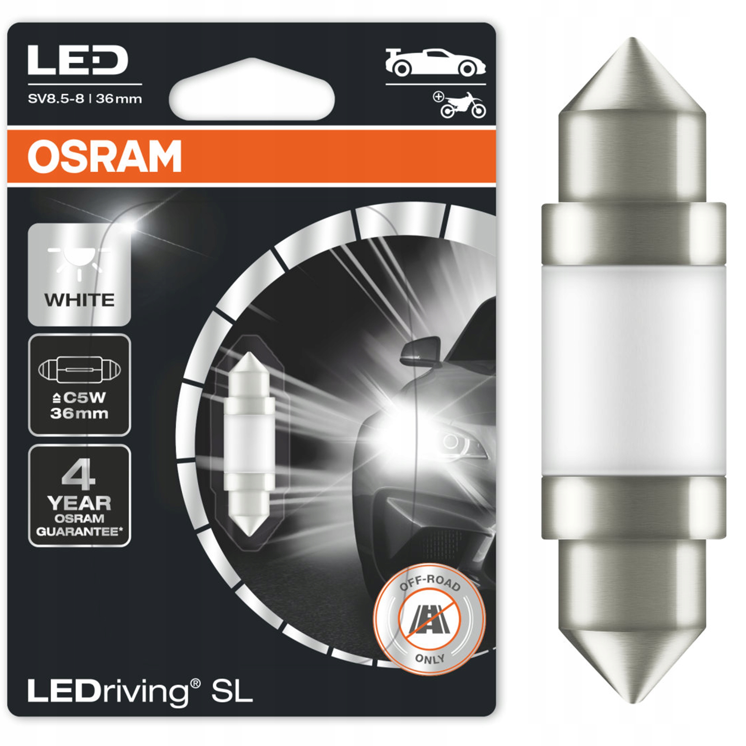

Osram Żarówka Led Premium New C5W 36mm 6000K Biała