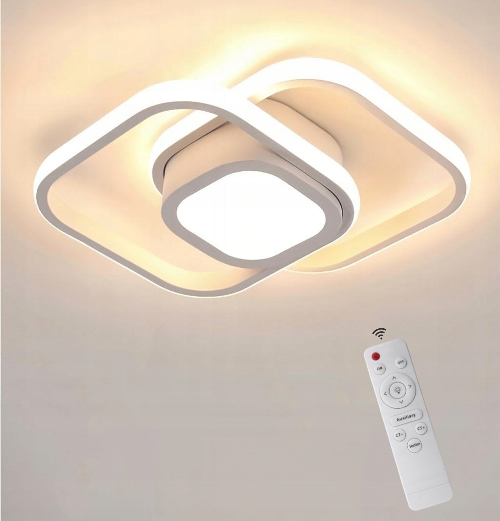 Zyrandol Sypialnia Lampa Wiszaca Biala Led 3000K-6500K Nowoczesna Do Salonu