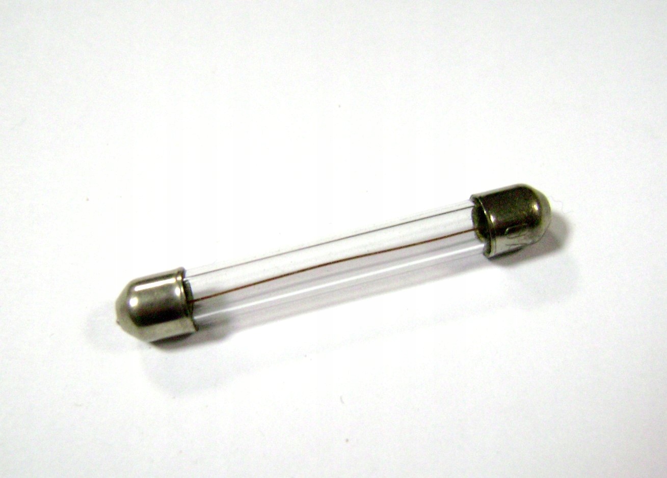 BEZPIECZNIK SZKLANY 43 - 45mm 5A stary DŁUGI ZSRR