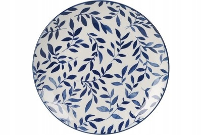 

Talerz płytki porcelanowy 27 cm niebieskie listki