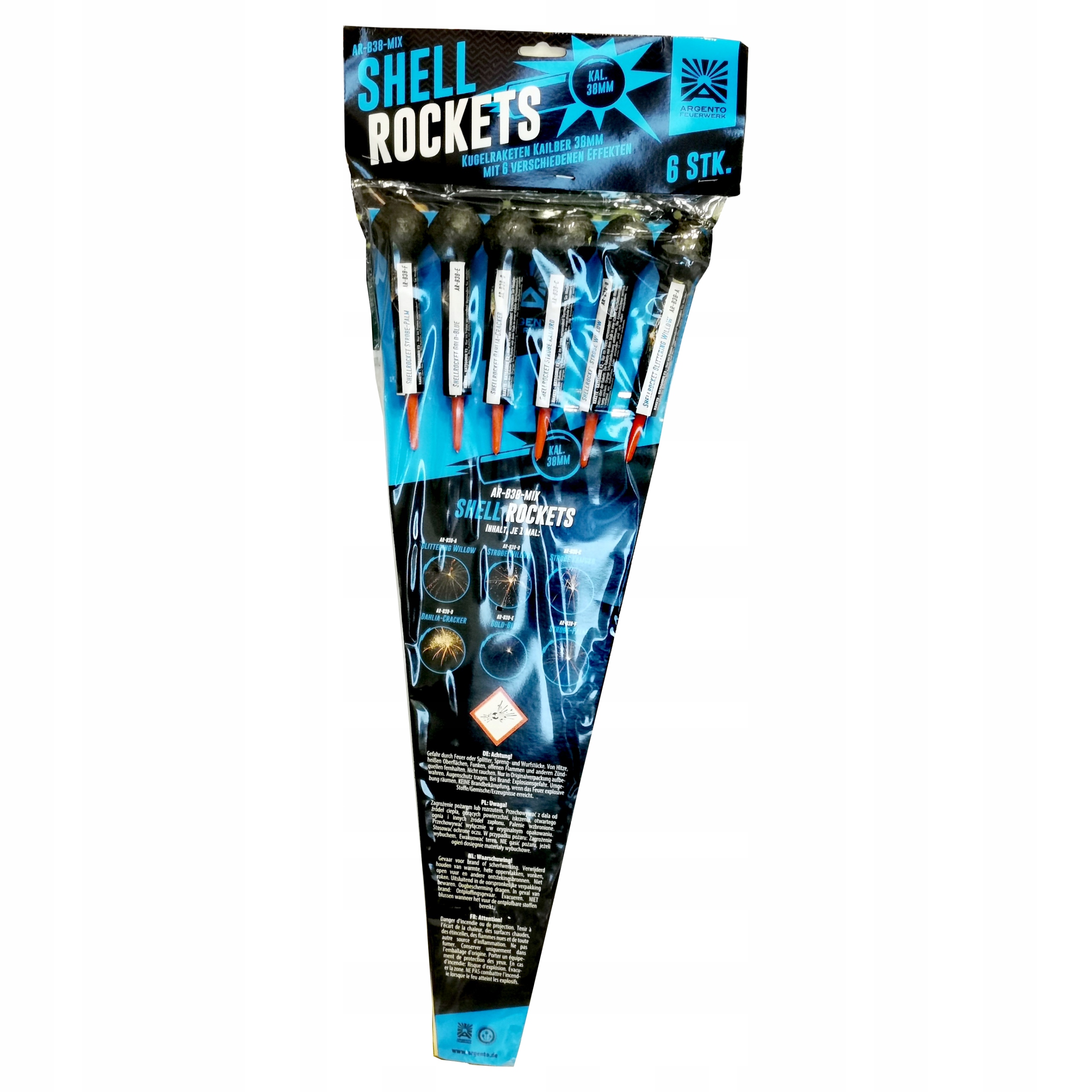 

Rakiety Shell rockets cal. 38 mm 6 sztuk