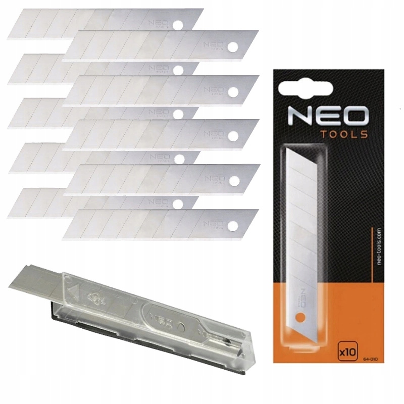 

Ostrza Łamane Wymienne Neo 18 mm 10 sztuk