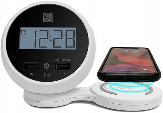 Budík Bezdrátová Indukční Nabíječka Soundfreaq Hodiny