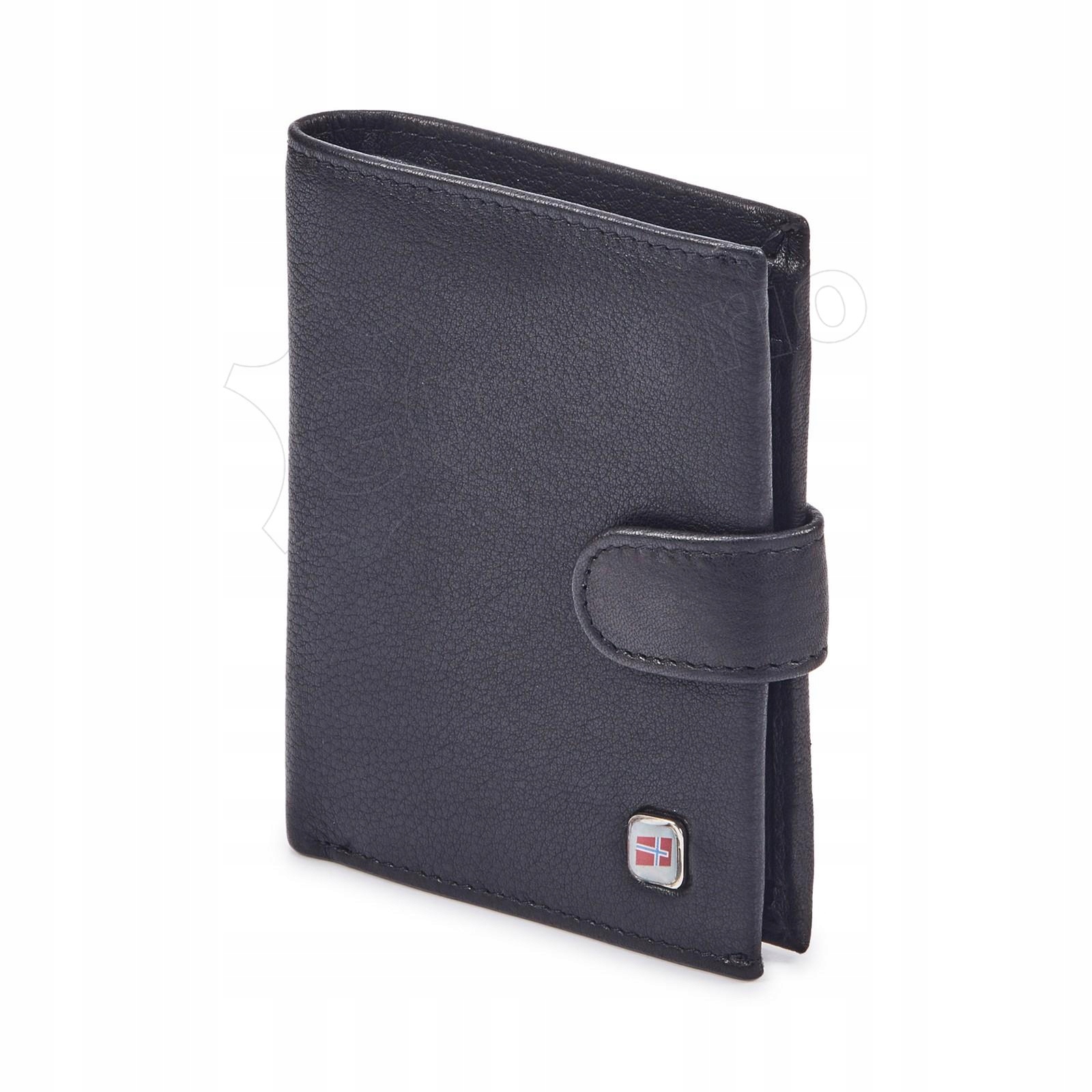 ORYGINALNY MAŁY SKÓRZANY PORTFEL MĘSKI RFID NORDEE Orientacja pionowa