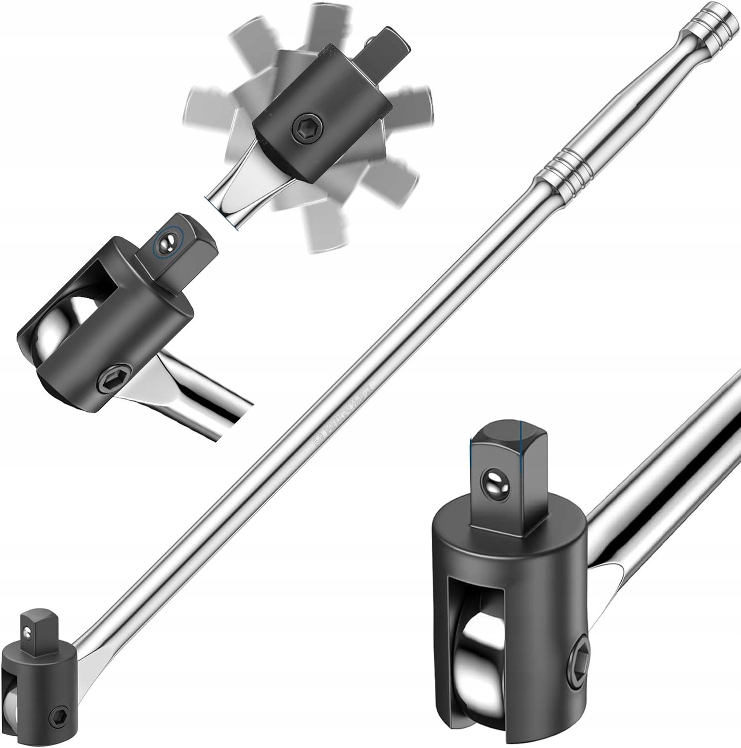 POKRĘTŁO PRZEGUBOWE ŁAMANE 1/2" 590mm NASADEK