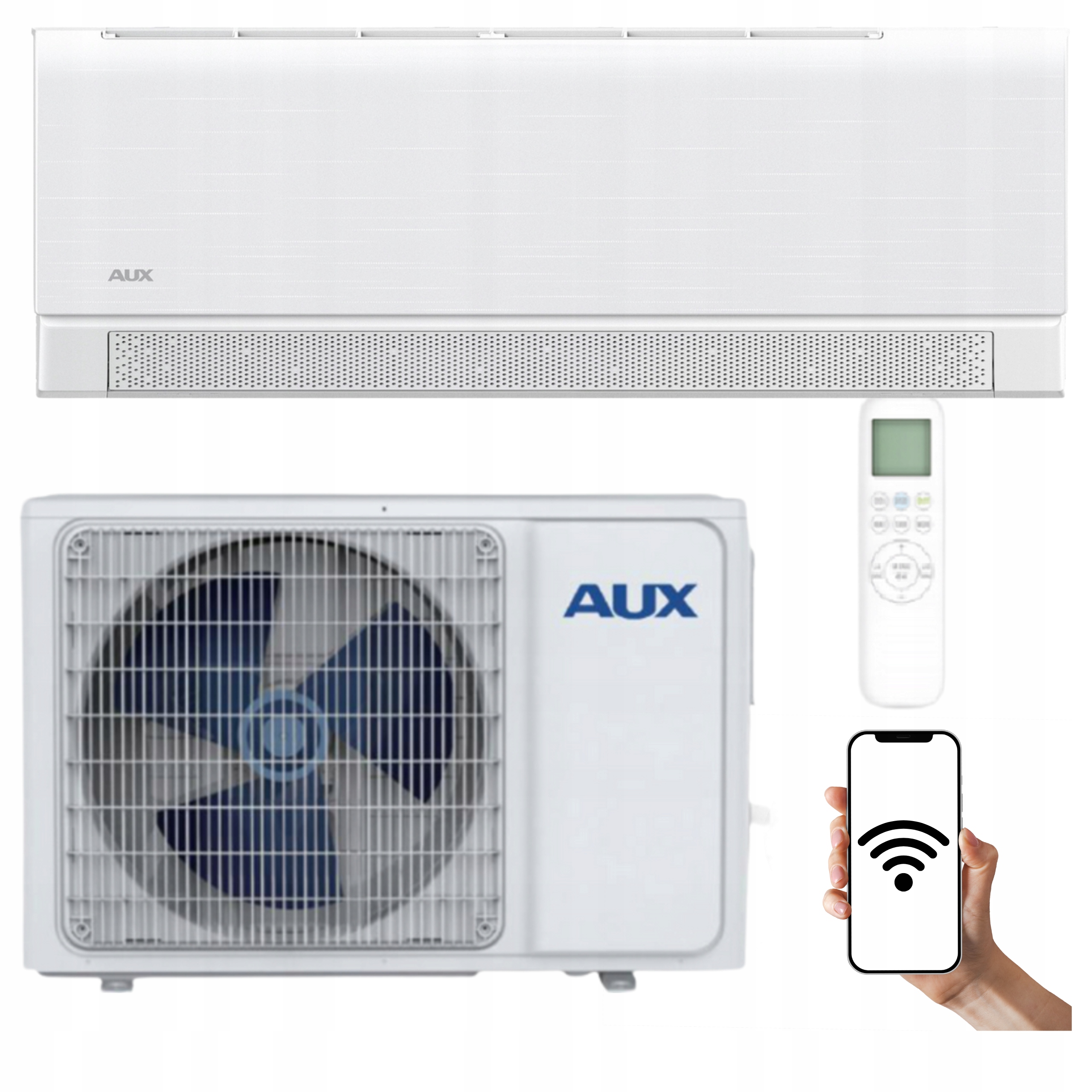 Klimatizácia na stenu Aux C-Smart 3,5 kW 40 m2 Domáci Ohrievač WiFi Ionizácia